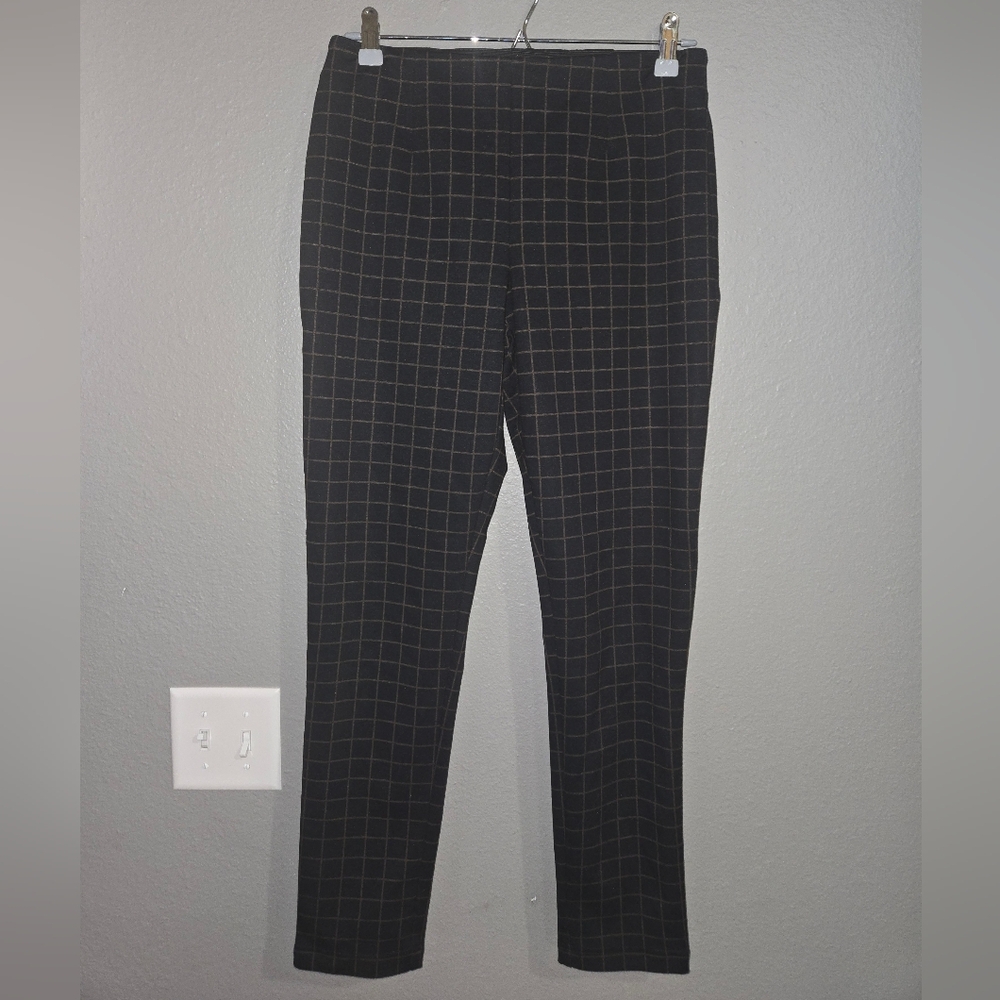 Calvin Klein Ankle Pant Windowpane Print Size 8